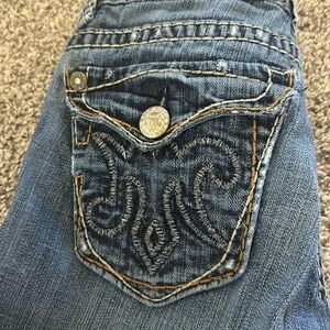 MEK boot cut jeans size 24 length is 34